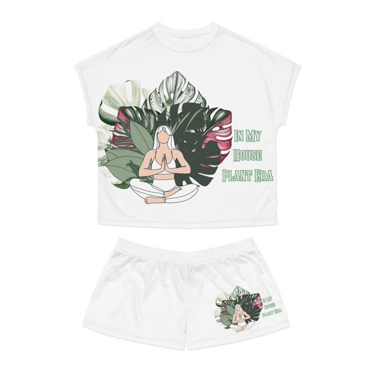In My House Plant Era, Festive Women's Short Pajama Set, Cozy Sleepwear, Cute Pajama Outfit, Holiday Gift, Loungewear, Valentine's Day PJs