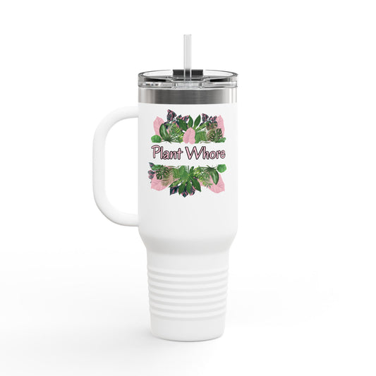 Plant Whore Tumbler, Cute Plant Lover Insulated Travel Mug, 40oz - Perfect for Home, Office, Gardening, Gifts, and Plant Lovers