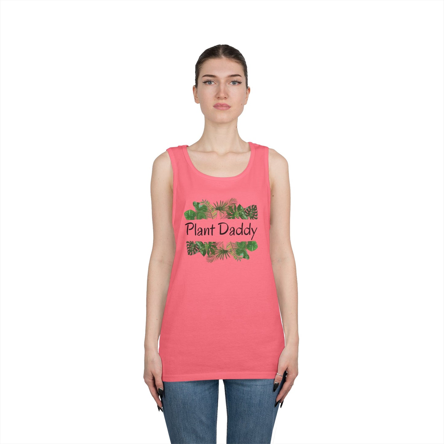 Plant Daddy Unisex Heavy Cotton Tank Top | Great for Plant Lovers, Gardening Gifts, Father's Day, Summer Wear, Eco-Friendly Fashion
