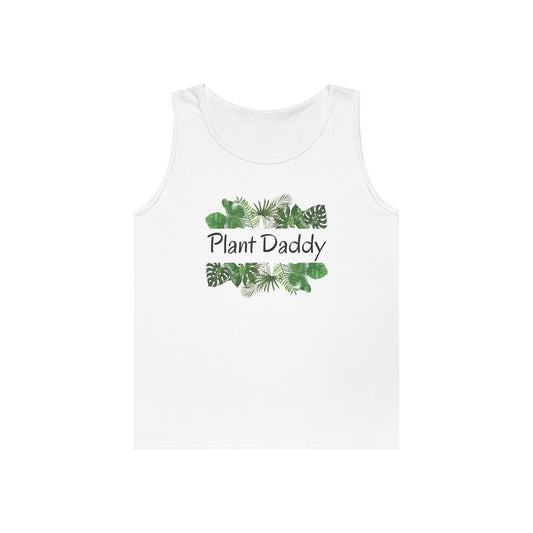 Plant Daddy Unisex Heavy Cotton Tank Top | Great for Plant Lovers, Gardening Gifts, Father's Day, Summer Wear, Eco-Friendly Fashion