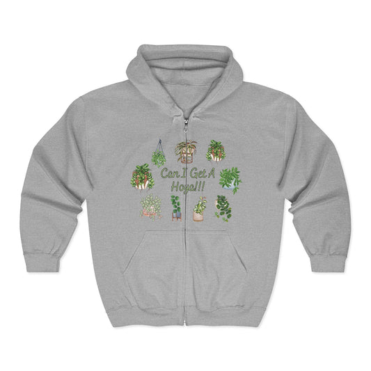 "Can I Get A Hoya" Zip-Up Hoodie