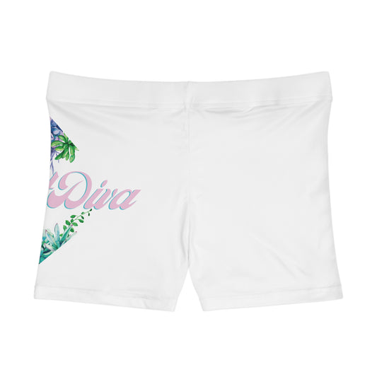 Plant Diva Shorts — Women's Athletic Floral Print