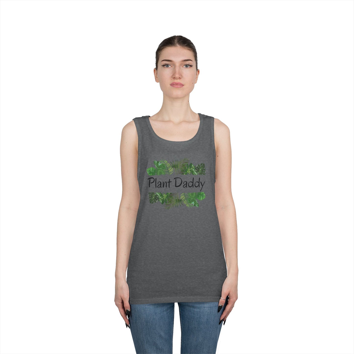 Plant Daddy Unisex Heavy Cotton Tank Top | Great for Plant Lovers, Gardening Gifts, Father's Day, Summer Wear, Eco-Friendly Fashion