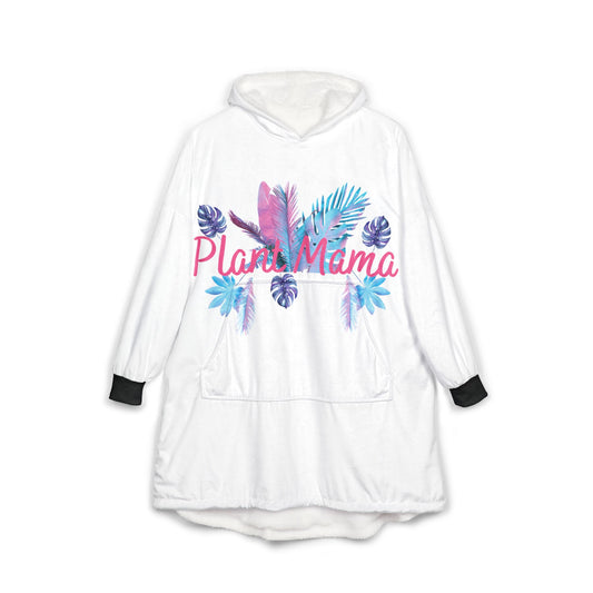 Unisex Plant Mama Hooded Fleece Blanket