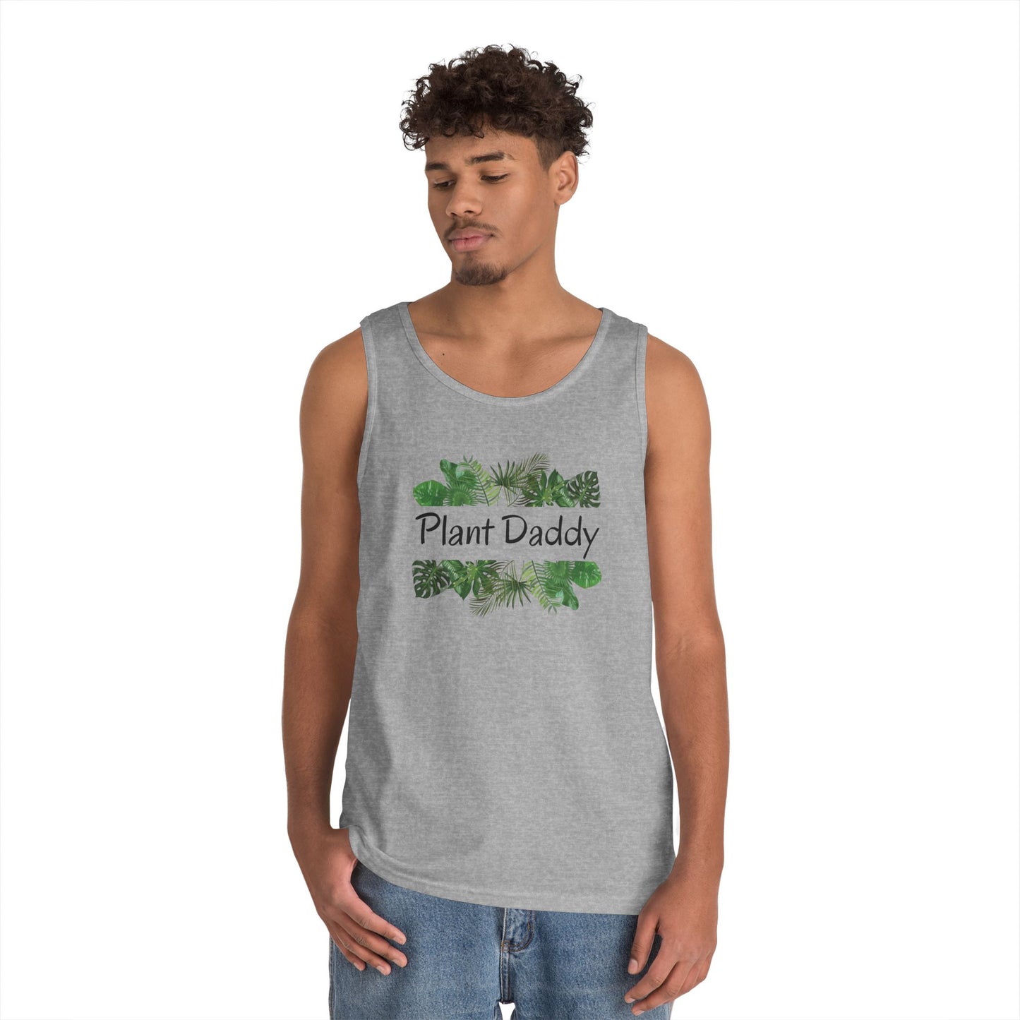 Plant Daddy Unisex Heavy Cotton Tank Top | Great for Plant Lovers, Gardening Gifts, Father's Day, Summer Wear, Eco-Friendly Fashion