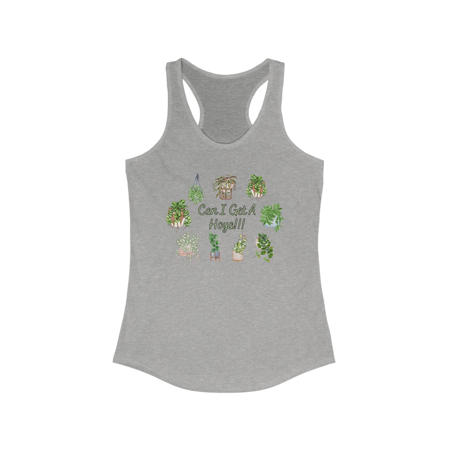 Can I Get A Hoya, Botanical Love Racerback Tank, Gardening Top, Plant Lover Shirt, Eco-Friendly Workout Wear, Summer Casual Wear