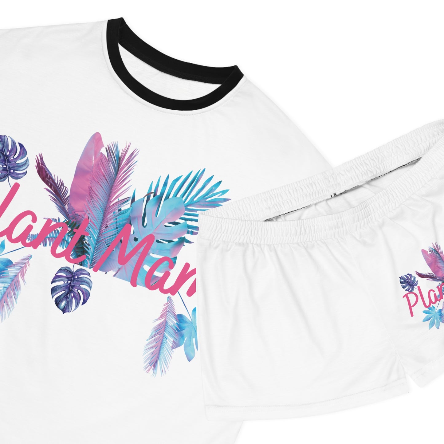 Plant Mama, Women's Plant Mama Pajama Set | Cozy Loungewear, Gift for Plant Lovers, Summer Sleepwear, Relaxation Outfit, Tropical Vibes