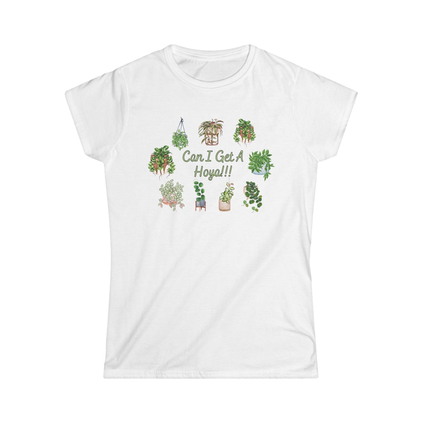 Can I Get A Hoya Shirt, Women's Plant-Themed Tee | Cute Gardening Shirt, Fun Gift for Plant Lovers, Ideal for Casual Wear, Home and Garden Events.