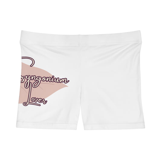 Syngonium Lover Women's Shorts, Plant Lover Active Wear, Summer Shorts for Women, Gardening Gift, Casual Eco-Friendly Apparel