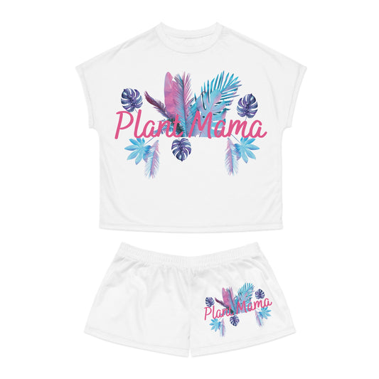 Plant Mama, Women's Plant Mama Pajama Set | Cozy Loungewear, Gift for Plant Lovers, Summer Sleepwear, Relaxation Outfit, Tropical Vibes