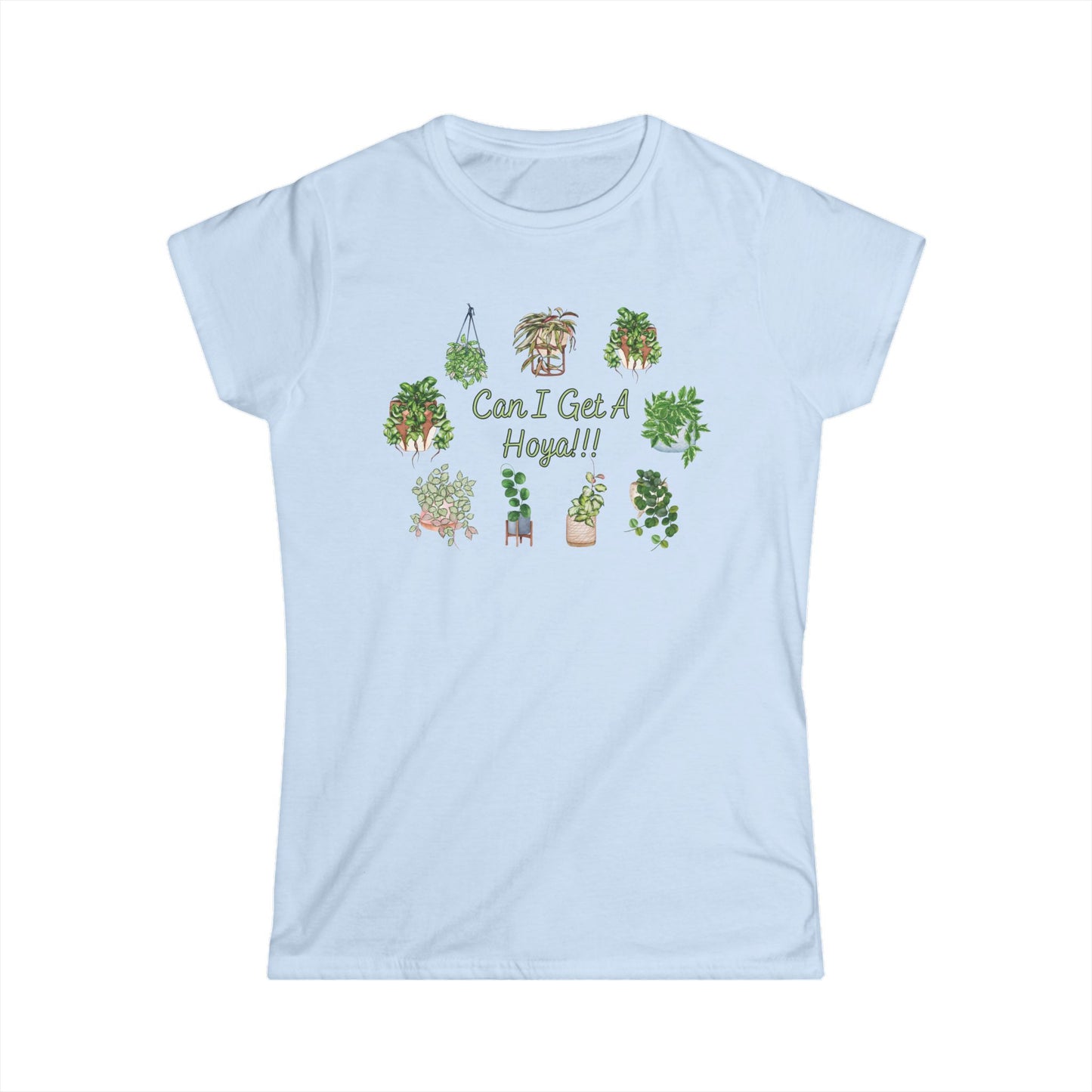 Can I Get A Hoya Shirt, Women's Plant-Themed Tee | Cute Gardening Shirt, Fun Gift for Plant Lovers, Ideal for Casual Wear, Home and Garden Events.