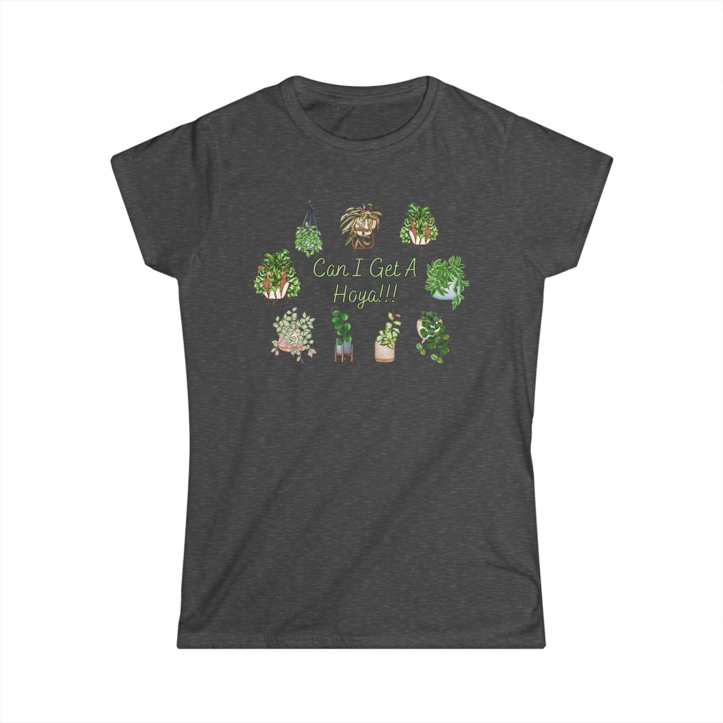 Can I Get A Hoya Shirt, Women's Plant-Themed Tee | Cute Gardening Shirt, Fun Gift for Plant Lovers, Ideal for Casual Wear, Home and Garden Events.