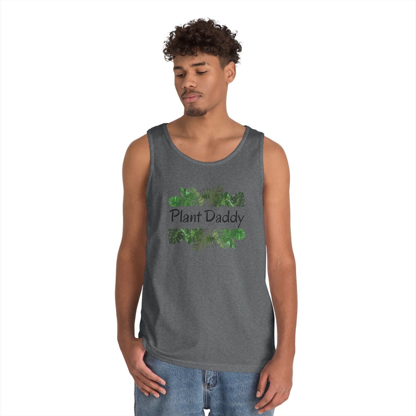 Plant Daddy Unisex Heavy Cotton Tank Top | Great for Plant Lovers, Gardening Gifts, Father's Day, Summer Wear, Eco-Friendly Fashion