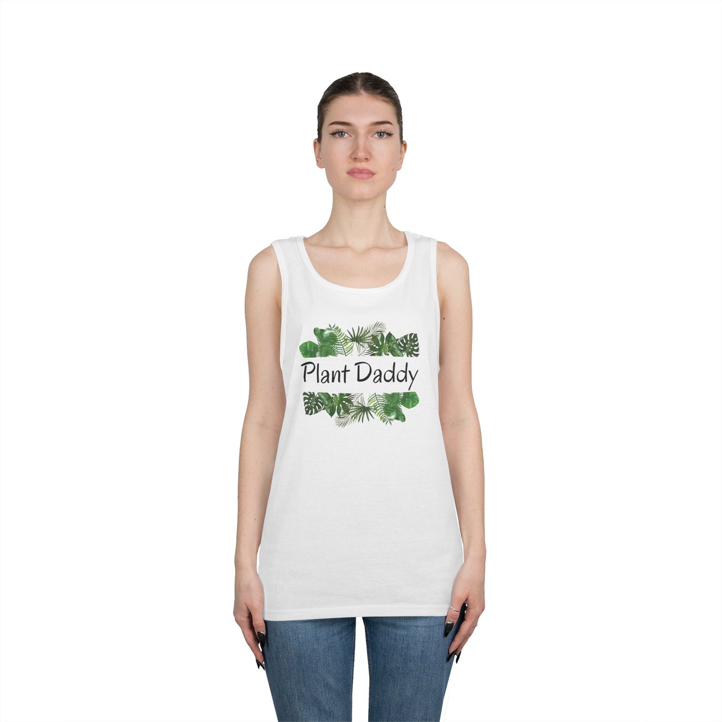Plant Daddy Unisex Heavy Cotton Tank Top | Great for Plant Lovers, Gardening Gifts, Father's Day, Summer Wear, Eco-Friendly Fashion