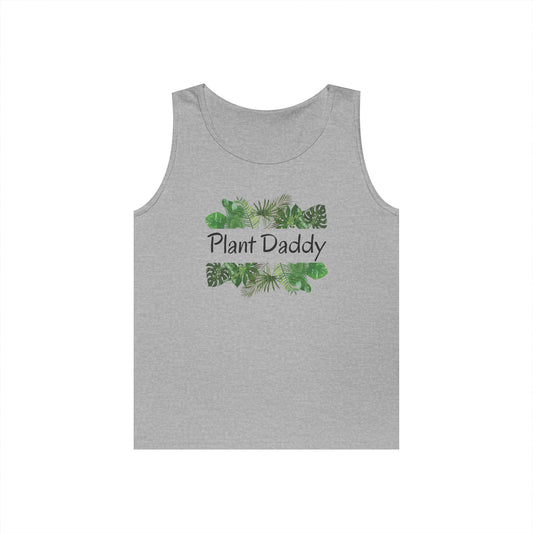 Plant Daddy Unisex Heavy Cotton Tank Top | Great for Plant Lovers, Gardening Gifts, Father's Day, Summer Wear, Eco-Friendly Fashion