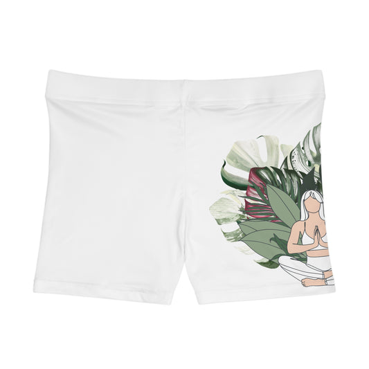 Women's Plant Era Shorts, Relaxed Fit Yoga Shorts, Summer Lounge Wear, Gift for Plant Lovers, Holiday Casual Fashion