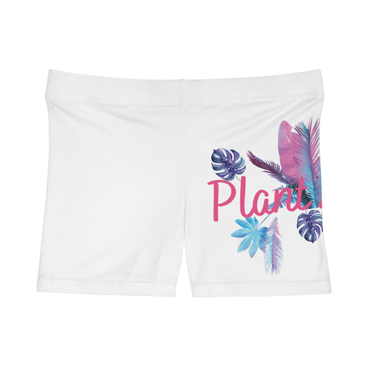 Plant Mama, Women's Plant Era Shorts, Relaxed Fit Yoga Shorts, Summer Lounge Wear, Gift for Plant Lovers, Holiday Casual Fashion