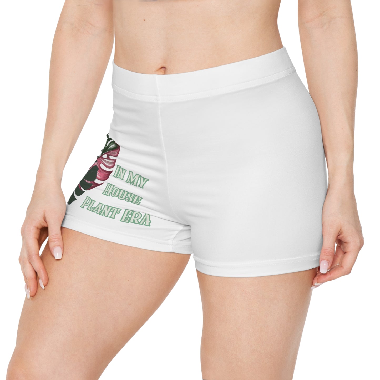 Women's Plant Era Shorts, Relaxed Fit Yoga Shorts, Summer Lounge Wear, Gift for Plant Lovers, Holiday Casual Fashion