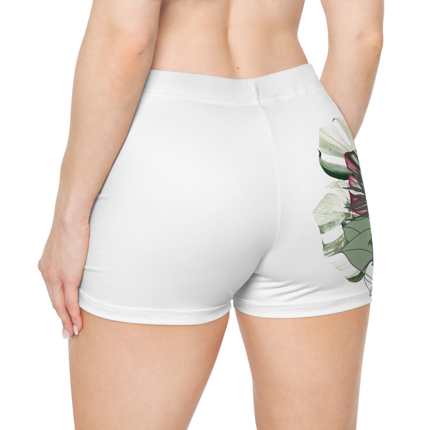 Women's Plant Era Shorts, Relaxed Fit Yoga Shorts, Summer Lounge Wear, Gift for Plant Lovers, Holiday Casual Fashion