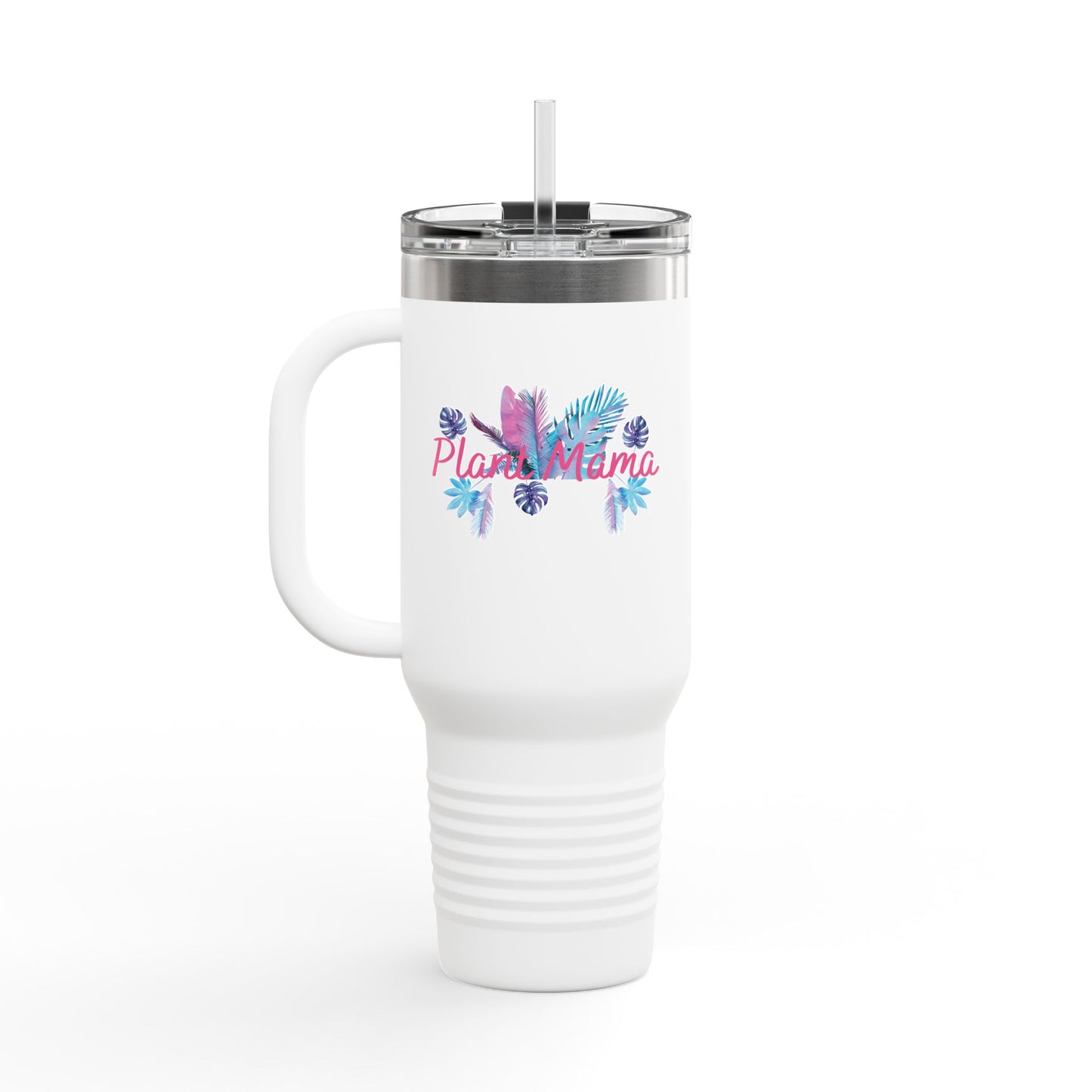 Plant Mama Tumbler, Insulated Travel Mug for Plant Mamas, Floral Travel Mug, Eco-Friendly Mug, Gift for Gardeners, Customizable Mug, 40oz Mug