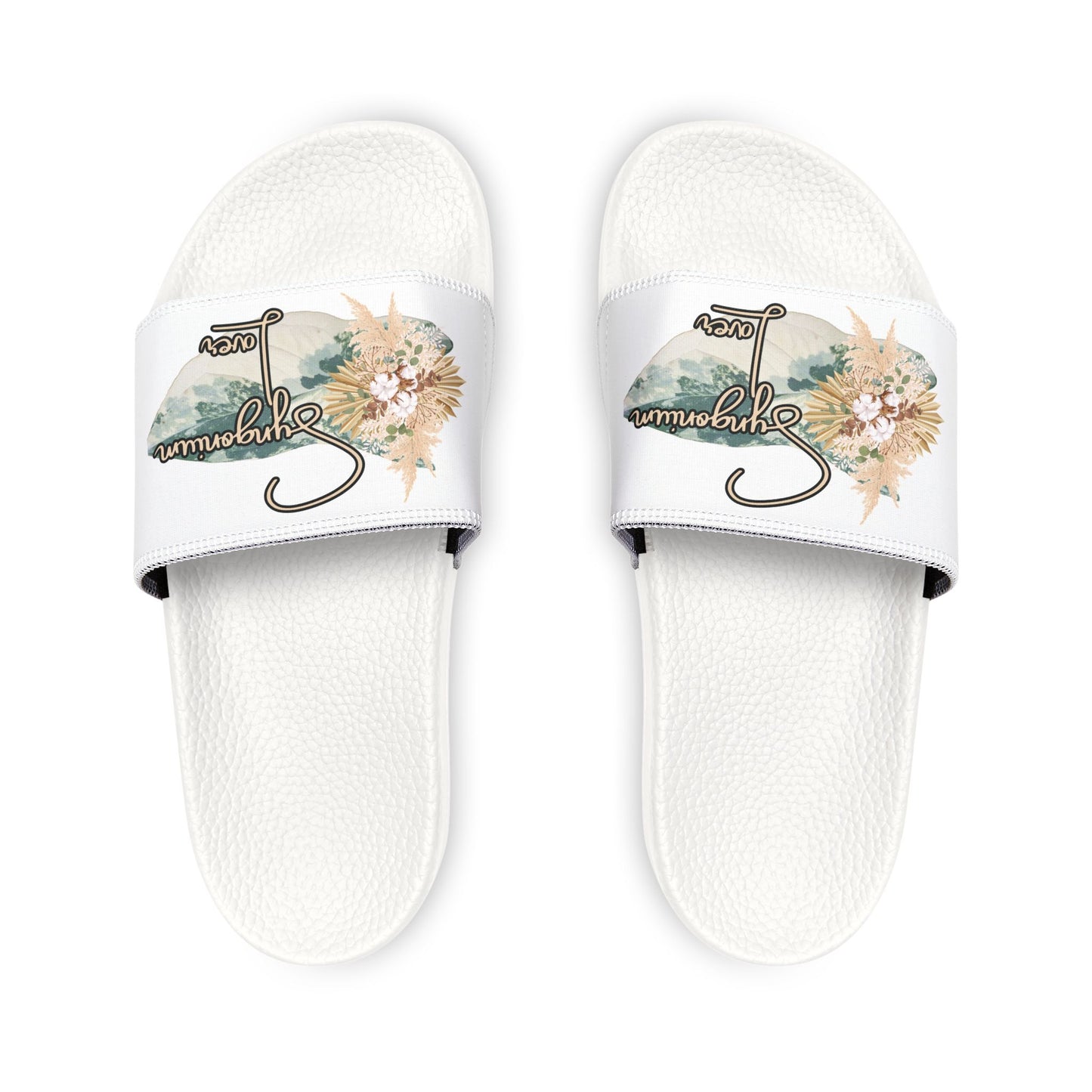 Syngonium Lover - Women's Removable-Strap Comfort Sandals, Summer Footwear, Pool Slides, Beach Shoes, Casual Slip-Ons