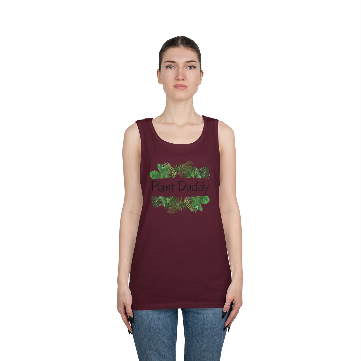 Plant Daddy Unisex Heavy Cotton Tank Top | Great for Plant Lovers, Gardening Gifts, Father's Day, Summer Wear, Eco-Friendly Fashion