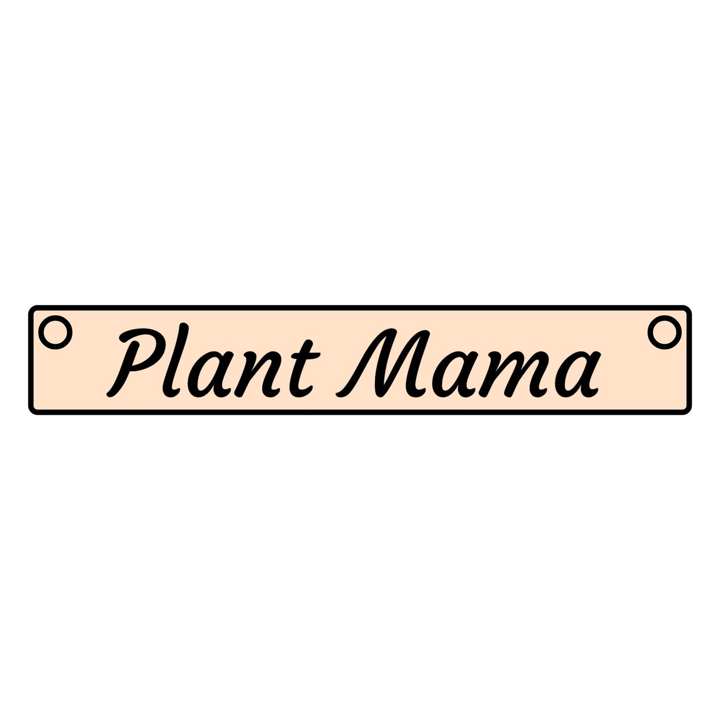 Plant Mama Neckless Personalized Horizontal Bar Necklace for Plant Mamas, Custom Jewelry, Mother's Day Gift, Minimalist Necklace, Engraved Jewelry