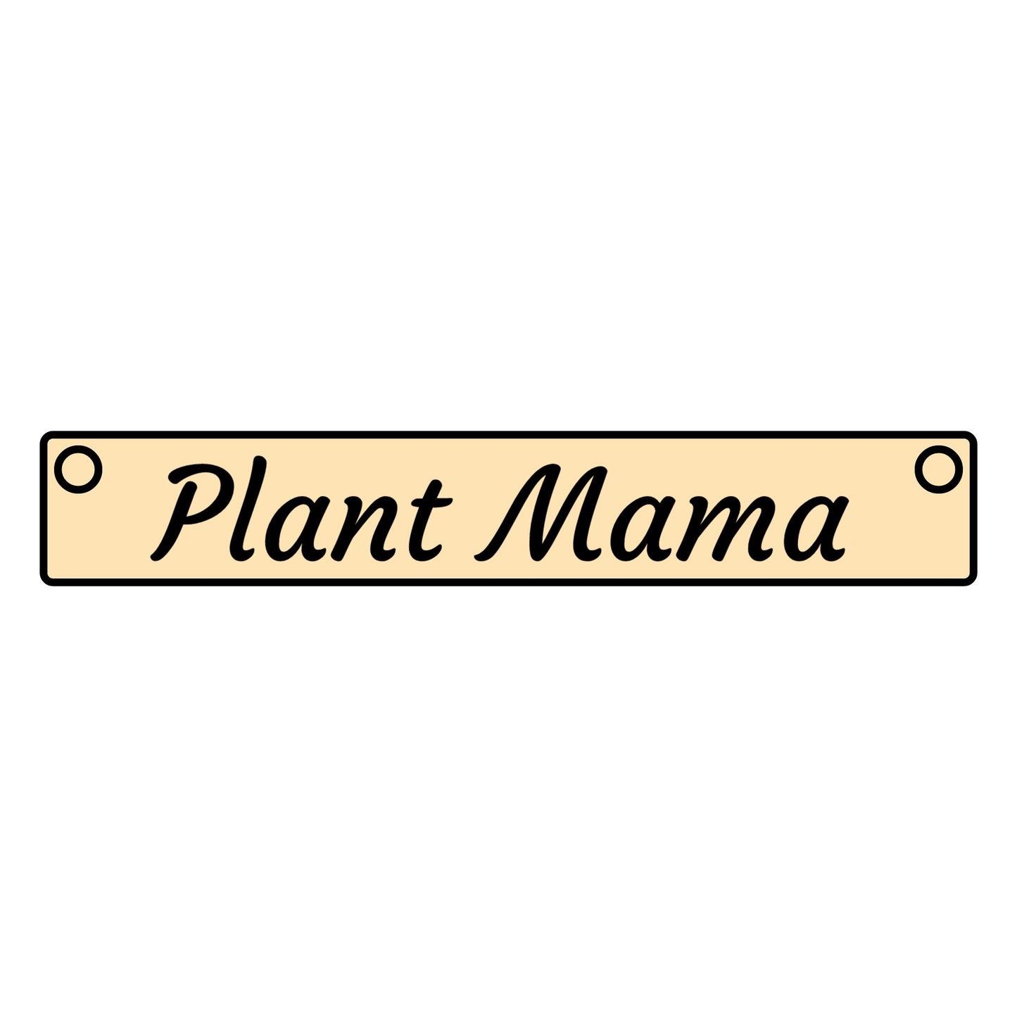Plant Mama Neckless Personalized Horizontal Bar Necklace for Plant Mamas, Custom Jewelry, Mother's Day Gift, Minimalist Necklace, Engraved Jewelry