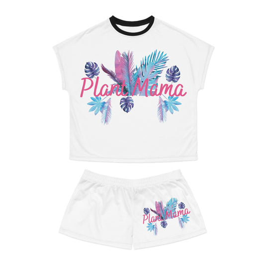 Plant Mama, Women's Plant Mama Pajama Set | Cozy Loungewear, Gift for Plant Lovers, Summer Sleepwear, Relaxation Outfit, Tropical Vibes