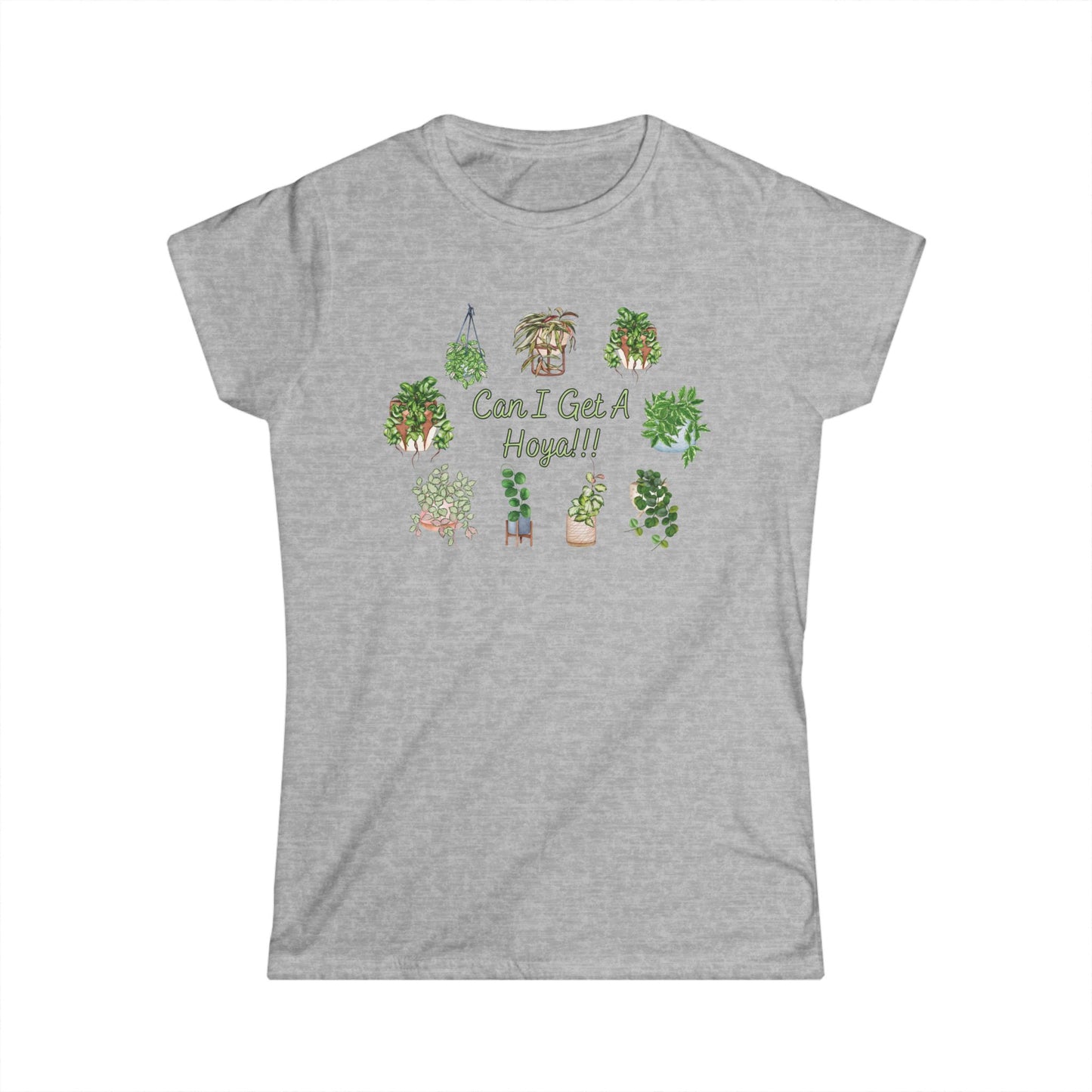 Can I Get A Hoya Shirt, Women's Plant-Themed Tee | Cute Gardening Shirt, Fun Gift for Plant Lovers, Ideal for Casual Wear, Home and Garden Events.
