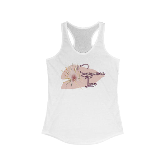Syngonium Lover, Women's Floral Racerback Tank, Summer Workout Top, Cute Gym Shirt, Gift for Her, Yoga Apparel, Casual Summer Wear