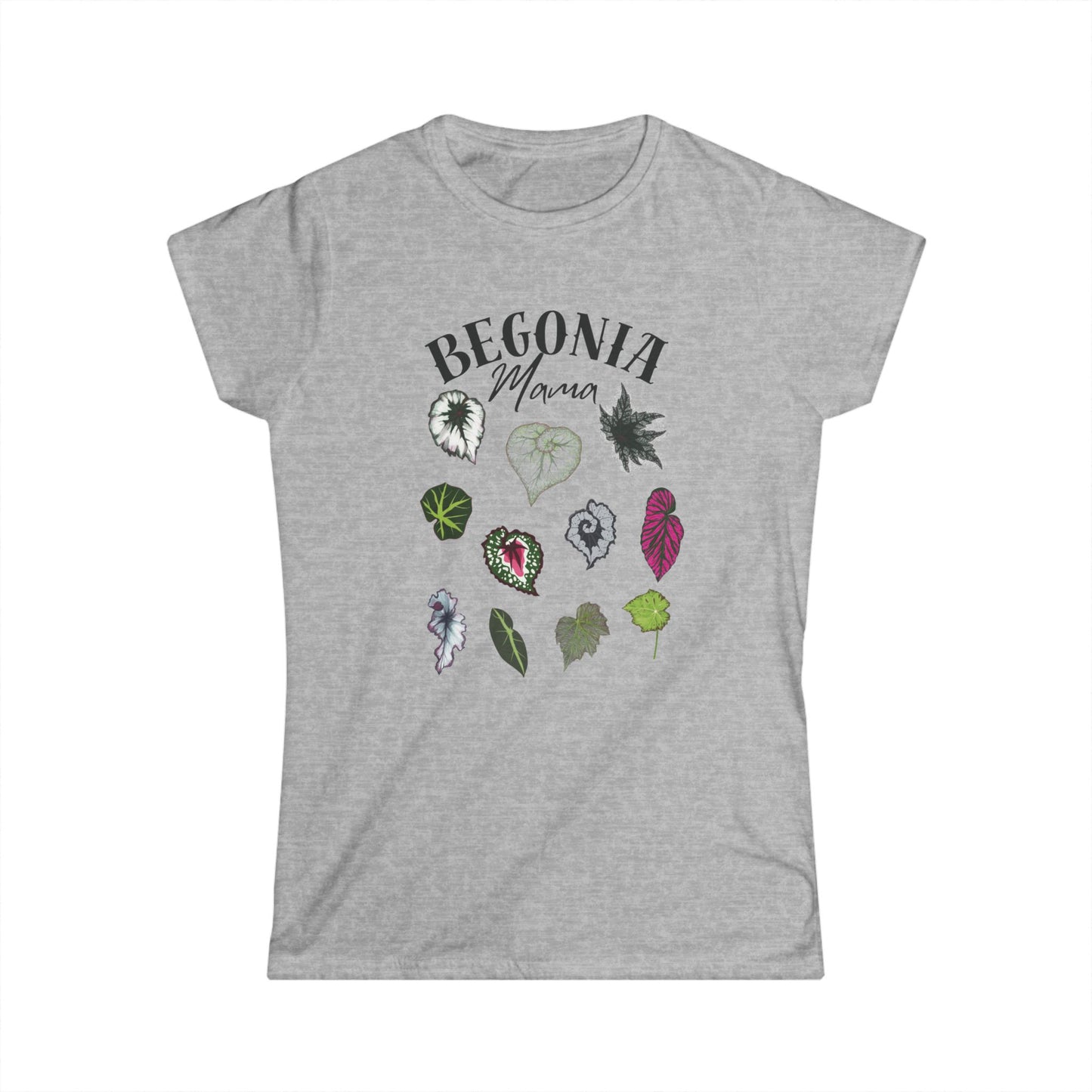 Begonia Mama Shirt, Women's Botanical Tee, Planta Mom Shirt, Casual T-Shirt, Eco-Friendly Gift, Nature Lover Top, Spring Fashion