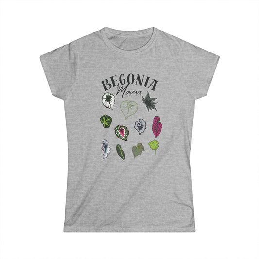 Begonia Mama Shirt, Women's Botanical Tee, Planta Mom Shirt, Casual T-Shirt, Eco-Friendly Gift, Nature Lover Top, Spring Fashion