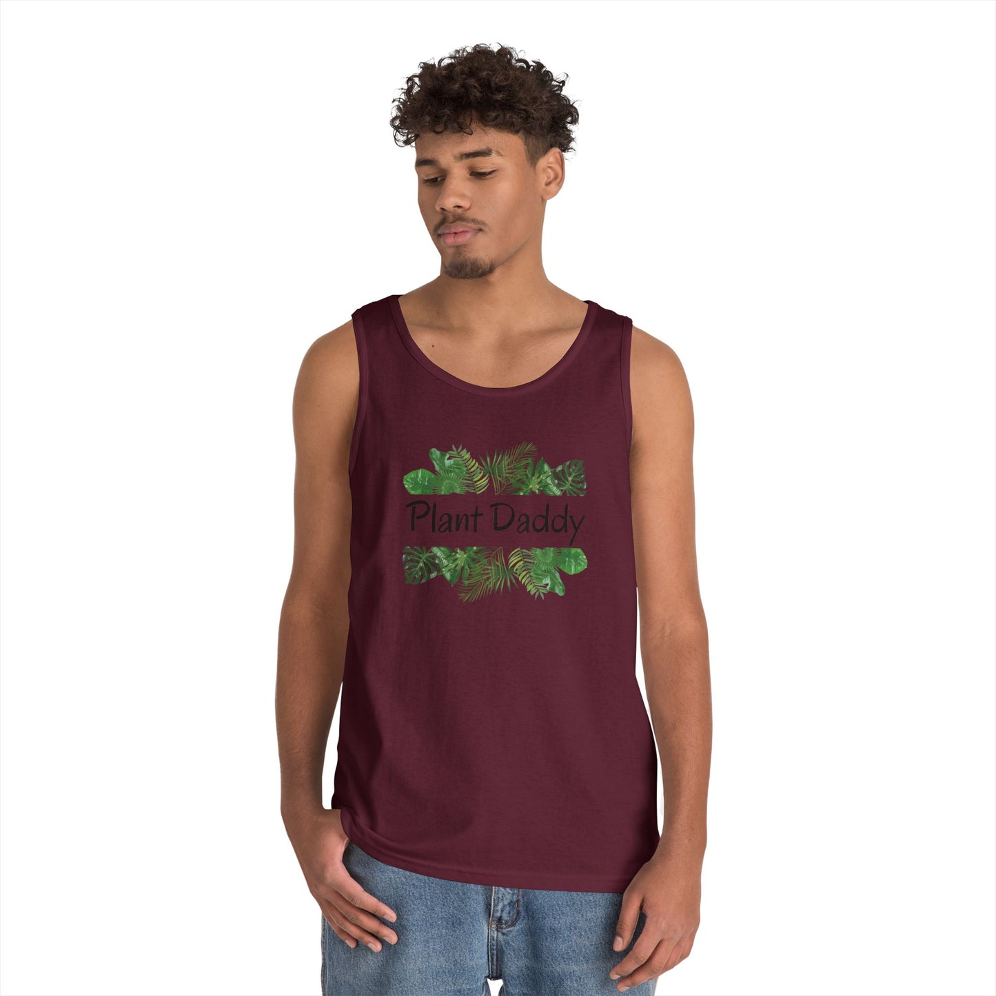 Plant Daddy Unisex Heavy Cotton Tank Top | Great for Plant Lovers, Gardening Gifts, Father's Day, Summer Wear, Eco-Friendly Fashion