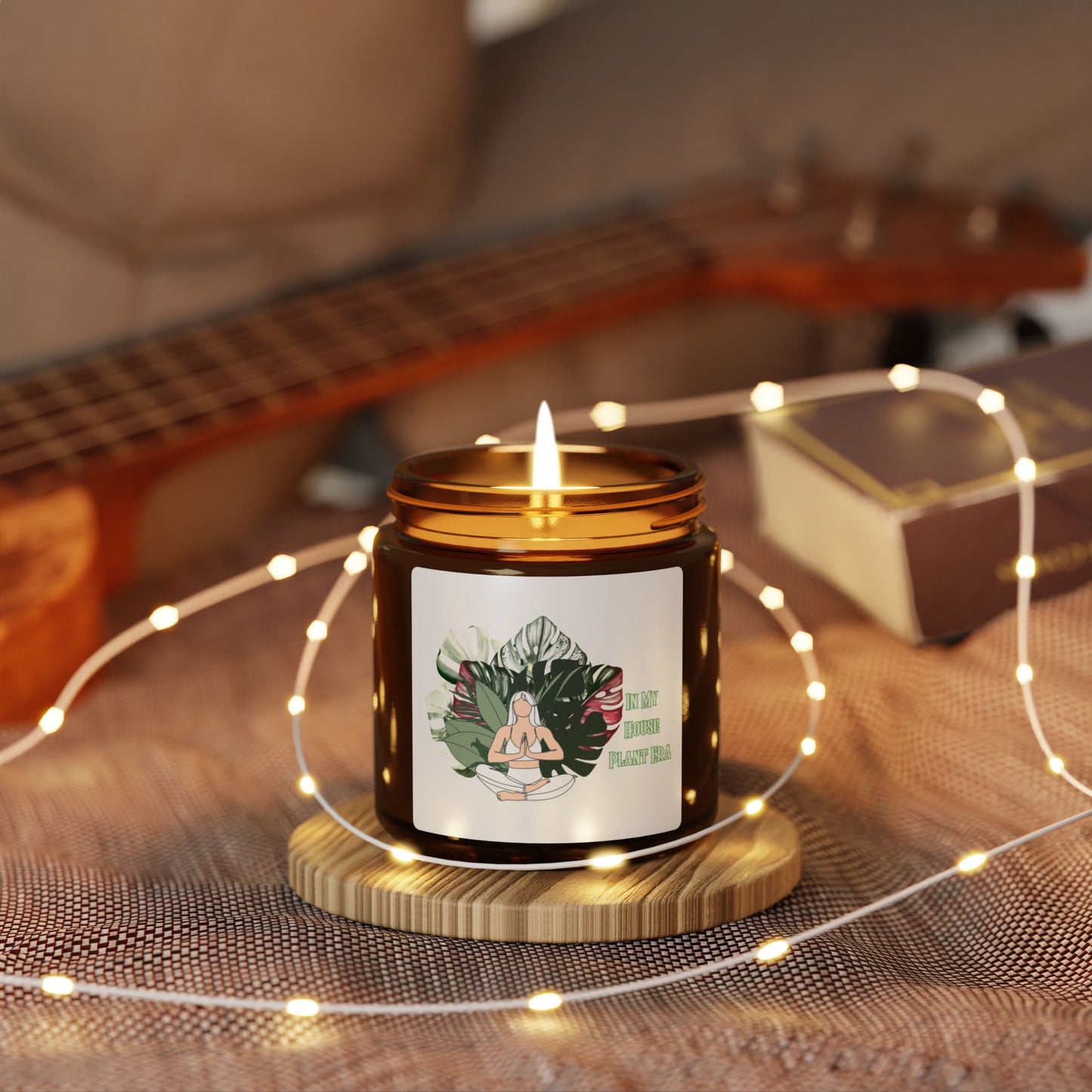 In My Plant Era Candle, Relaxing Soy Candle with Mindfulness Design, Eco-Friendly Home Decor, Aromatherapy Gift, Meditation Candle, Self-Care