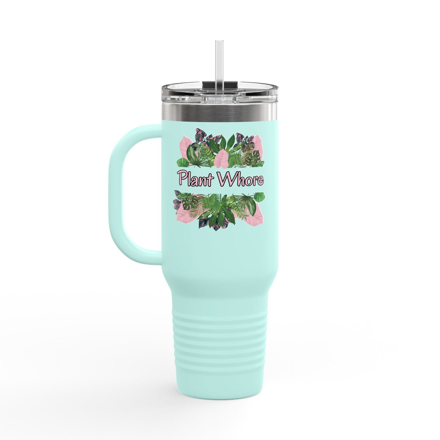 Plant Whore Tumbler, Cute Plant Lover Insulated Travel Mug, 40oz - Perfect for Home, Office, Gardening, Gifts, and Plant Lovers