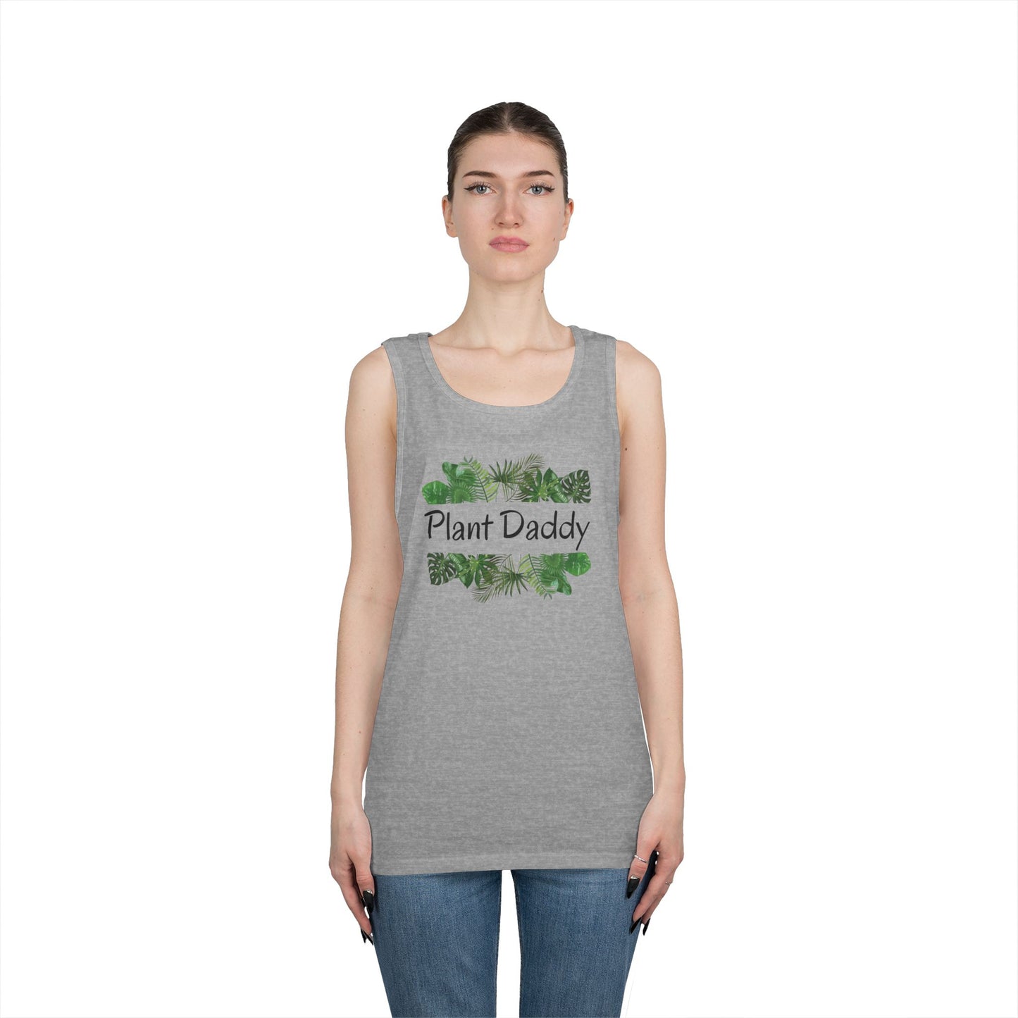 Plant Daddy Unisex Heavy Cotton Tank Top | Great for Plant Lovers, Gardening Gifts, Father's Day, Summer Wear, Eco-Friendly Fashion