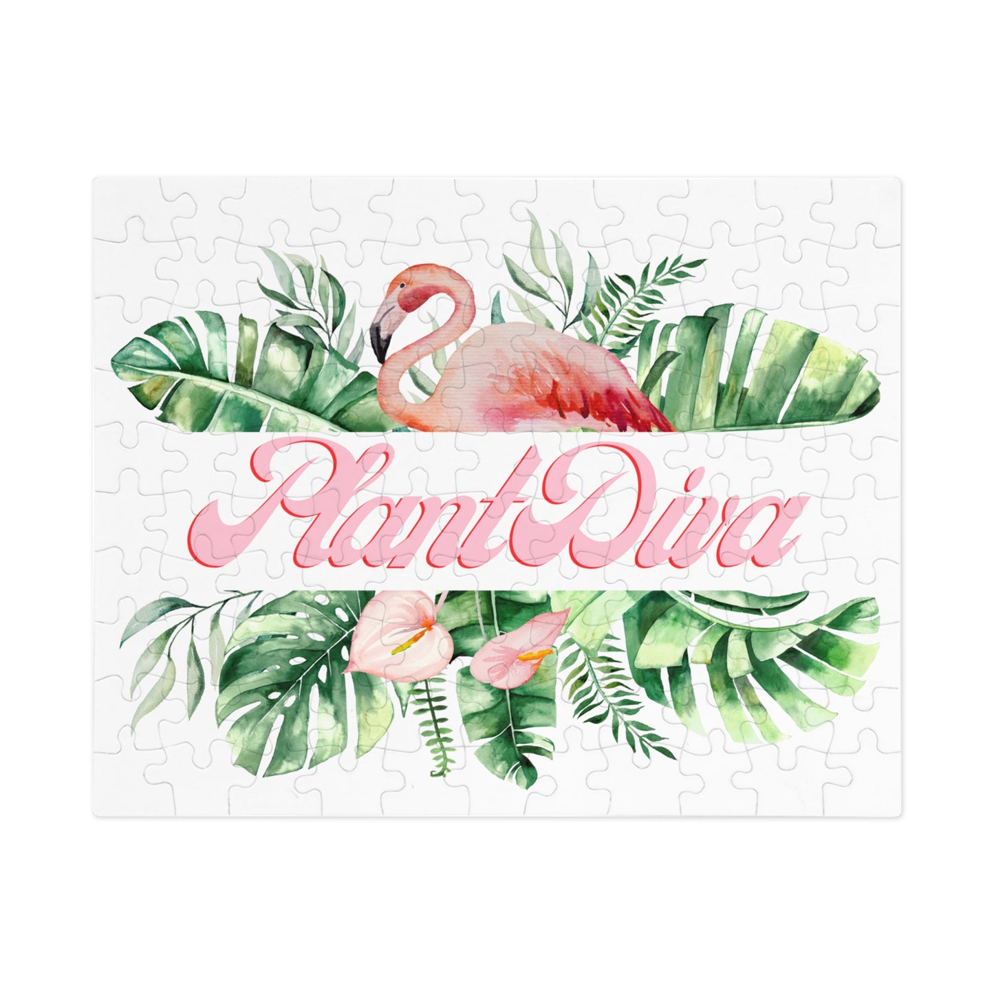 Flamingo Jigsaw Puzzle with Tin - Tropical Decor for Home, Gift for Puzzle Lovers, Relaxing Activity, Fun Family Game, Summer Vibe