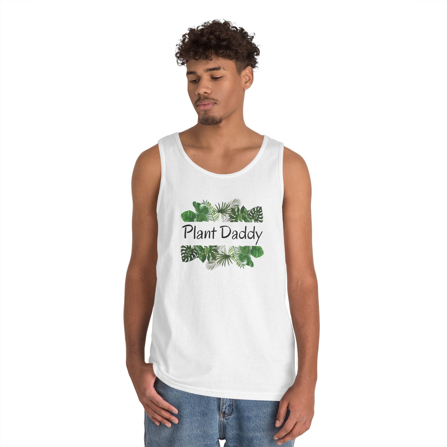 Plant Daddy Unisex Heavy Cotton Tank Top | Great for Plant Lovers, Gardening Gifts, Father's Day, Summer Wear, Eco-Friendly Fashion