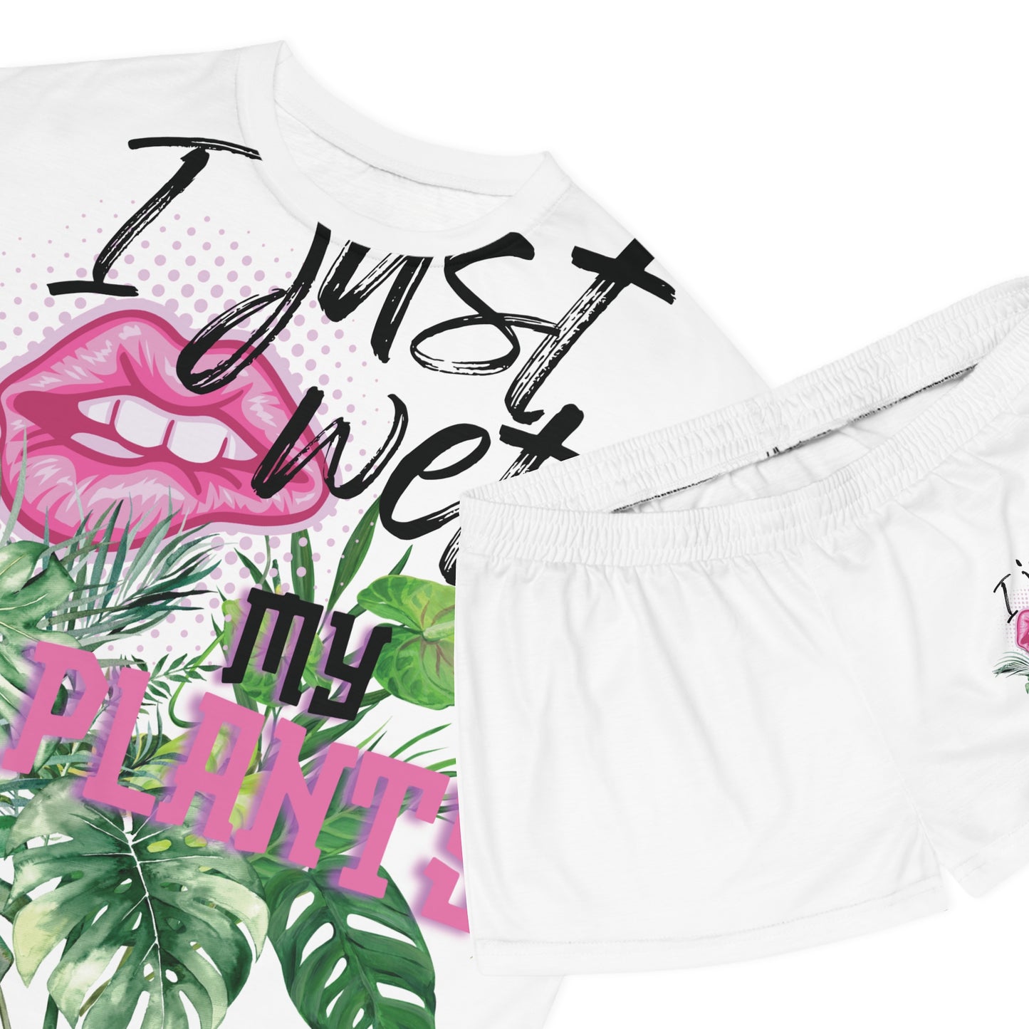 I Just Wet My Plants, Playful Women's Pajama Set, Perfect for Plant Lovers, Botanical Sleepwear, Gift for Her, Cozy Lounge Outfit