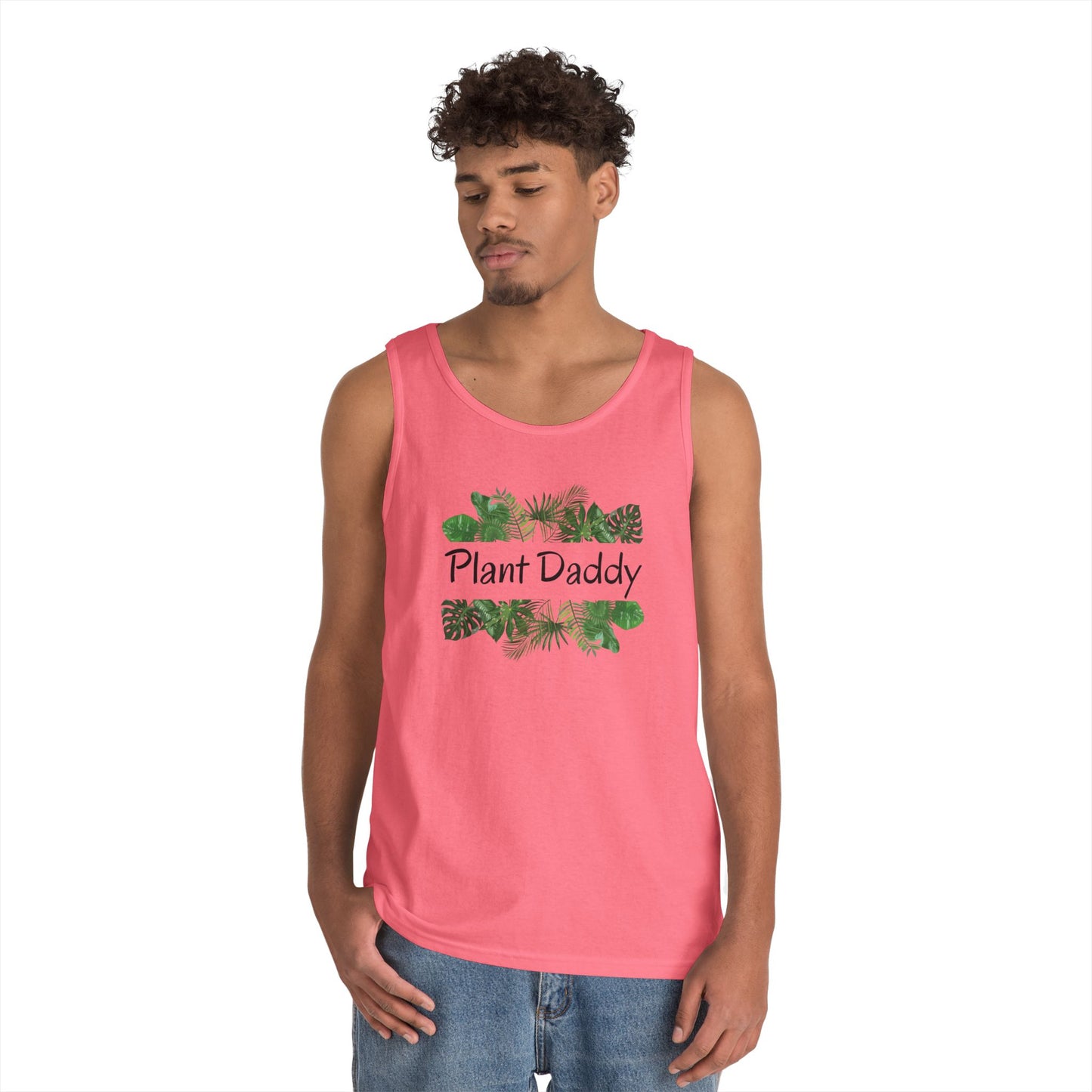Plant Daddy Unisex Heavy Cotton Tank Top | Great for Plant Lovers, Gardening Gifts, Father's Day, Summer Wear, Eco-Friendly Fashion