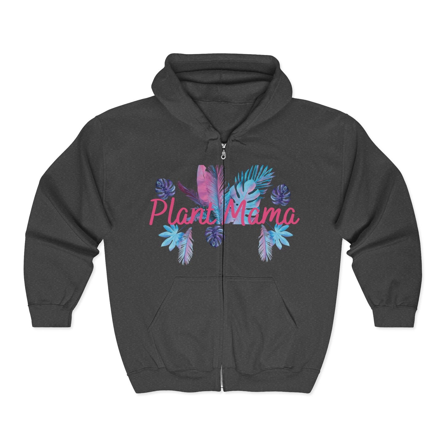 Plant Mama, Unisex Plant Mama Zip Hoodie | Floral Sweatshirt | Gifts for Plant Lovers | Cozy Garden Apparel | Mother's Day Gift | Eco-Friendly Fashion