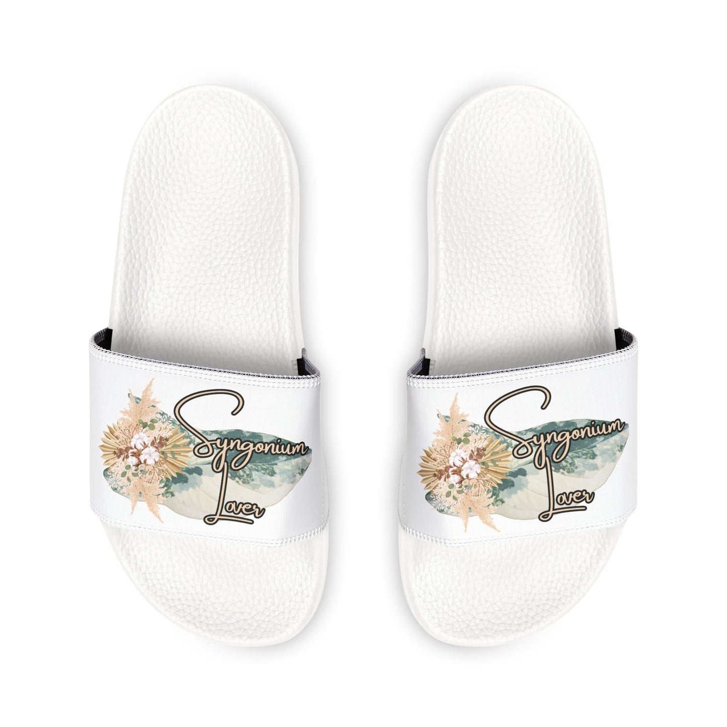 Syngonium Lover - Women's Removable-Strap Comfort Sandals, Summer Footwear, Pool Slides, Beach Shoes, Casual Slip-Ons