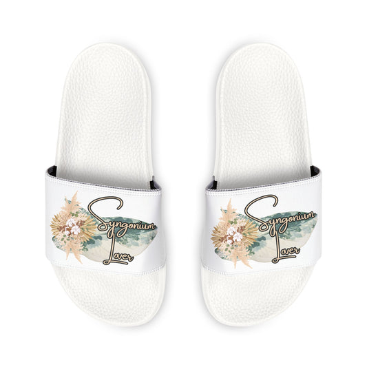 Syngonium Lover - Women's Removable-Strap Comfort Sandals, Summer Footwear, Pool Slides, Beach Shoes, Casual Slip-Ons