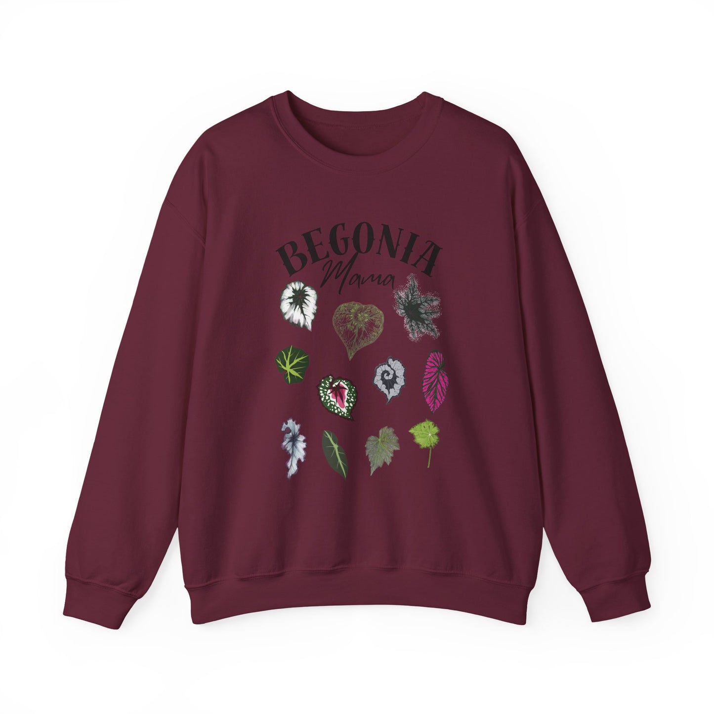 Begonia Mama Crewneck Sweatshirt — Botanical Plant Mom Pullover