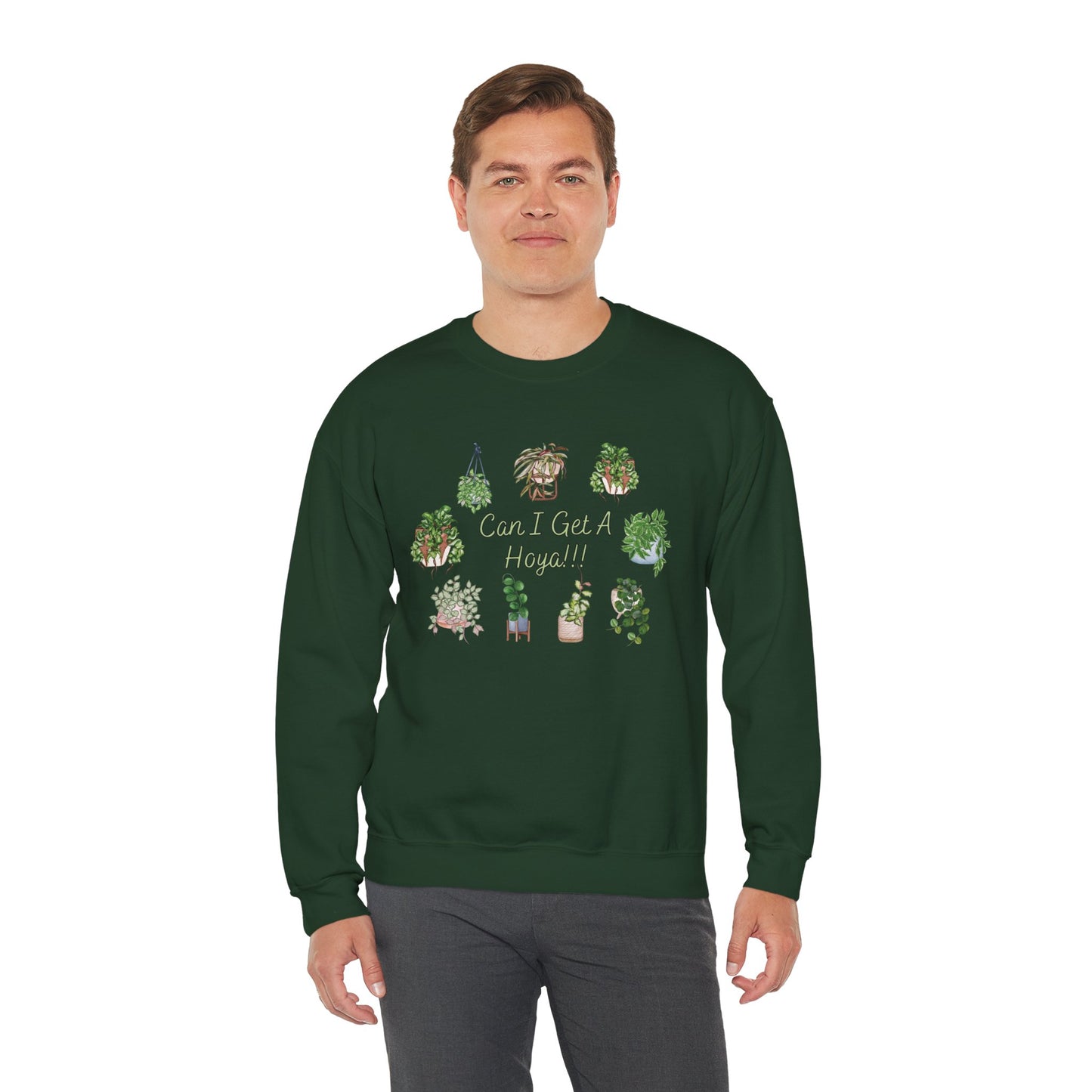 Can I Get A Hoya!! Sweatshirt — Cute Houseplant Crewneck for Plant Lovers