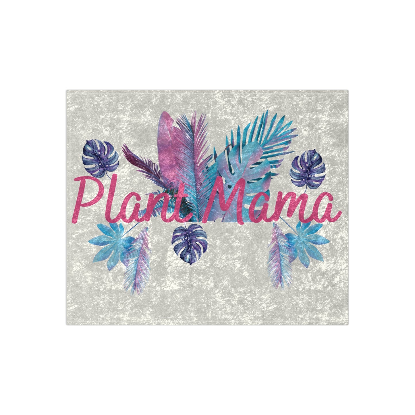 Plant Mama Crushed Velvet Throw Blanket