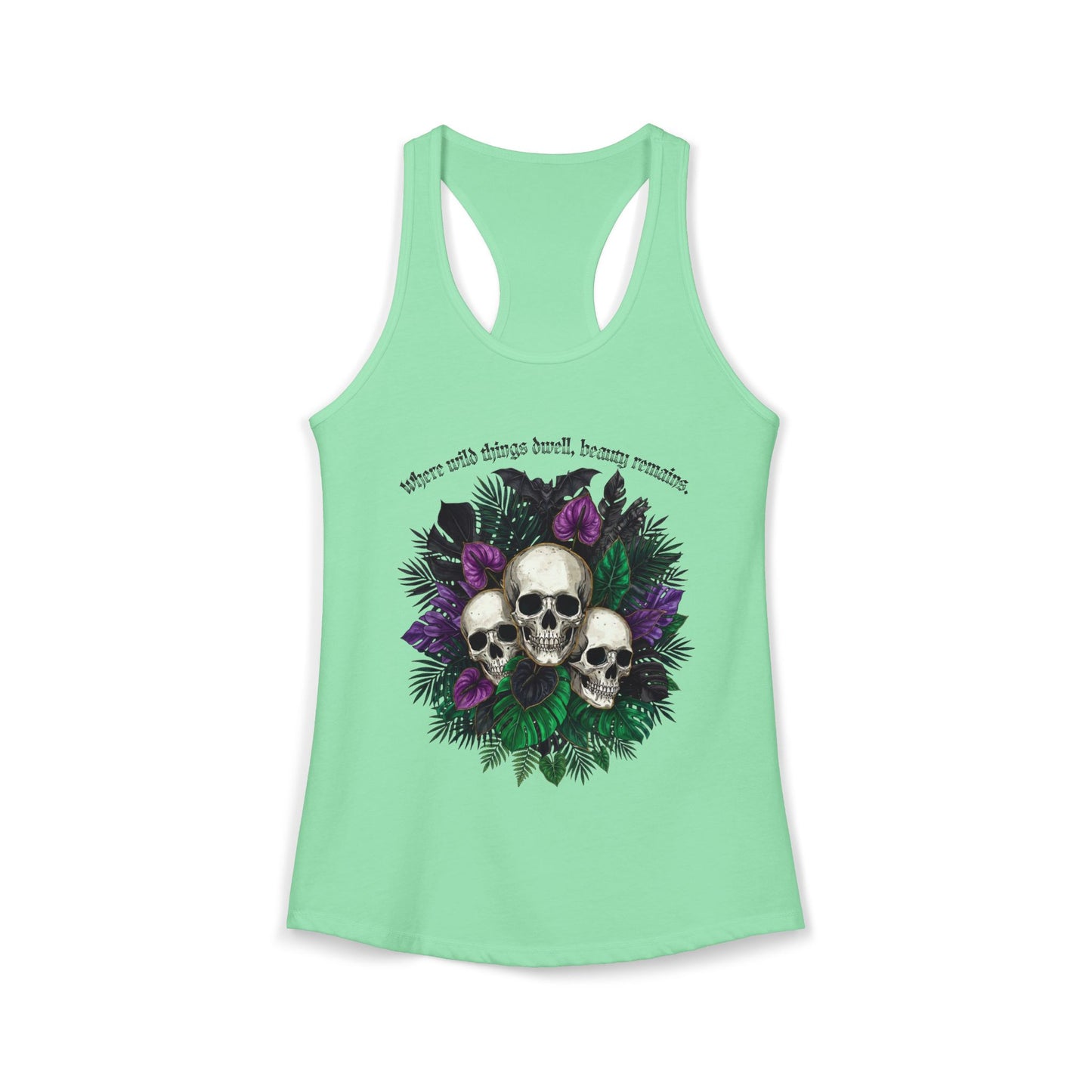Where Wild Things Dwell, Beauty Remains- Women's Ideal Racerback Tank