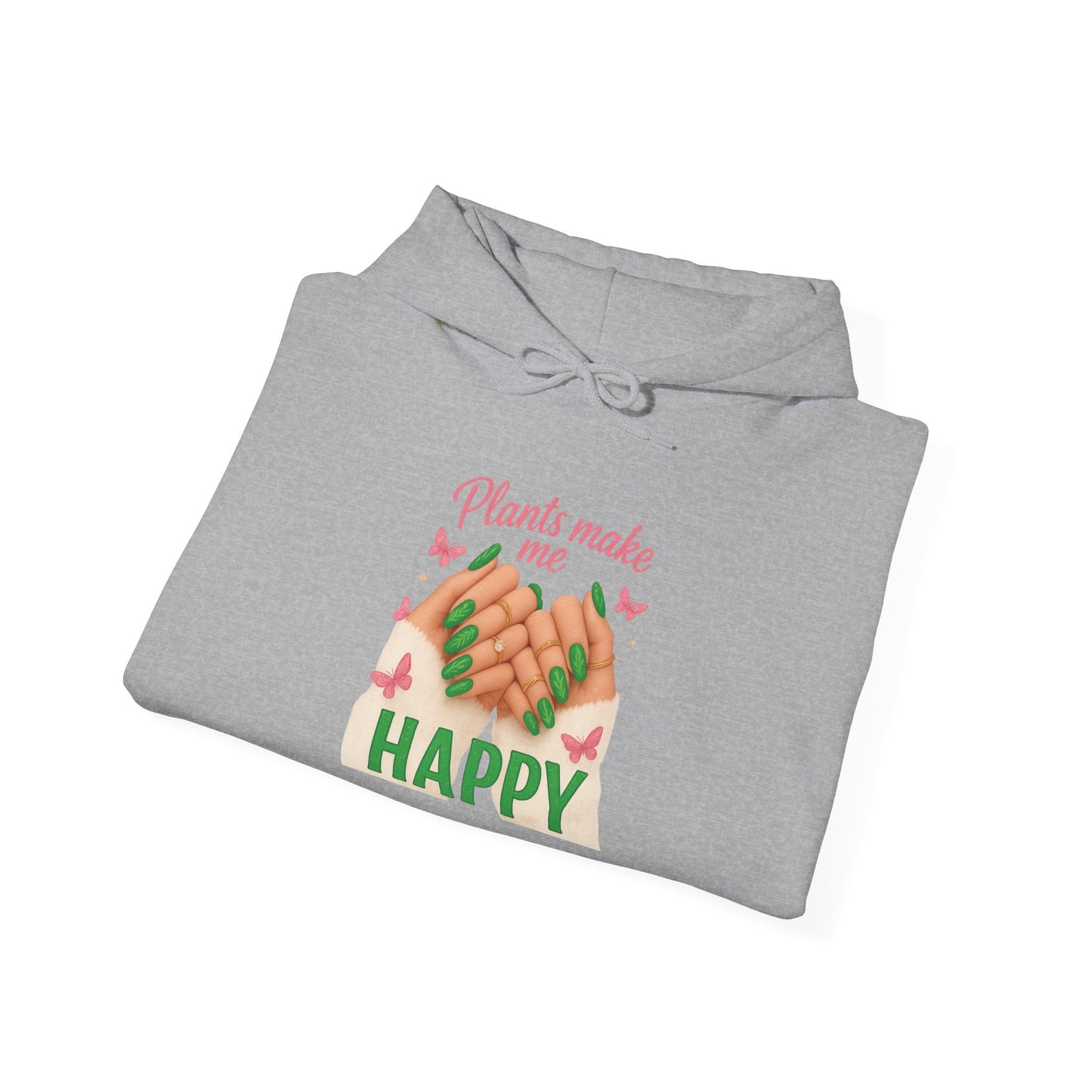 "Plants Make Me Happy" Plant Lover Hoodie — Plant Parent Hoodie Sweatshirt