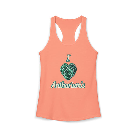 I Love Anthurium's - Women's Ideal Racerback Tank